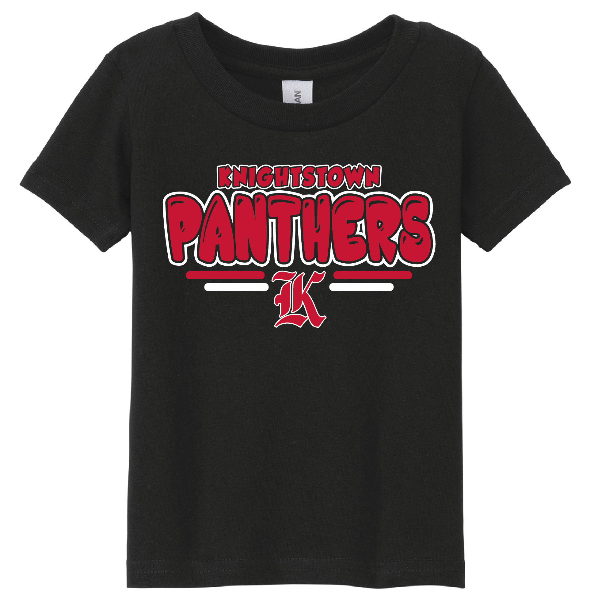 Knightstown Panthers Bubble Text Toddler Tee