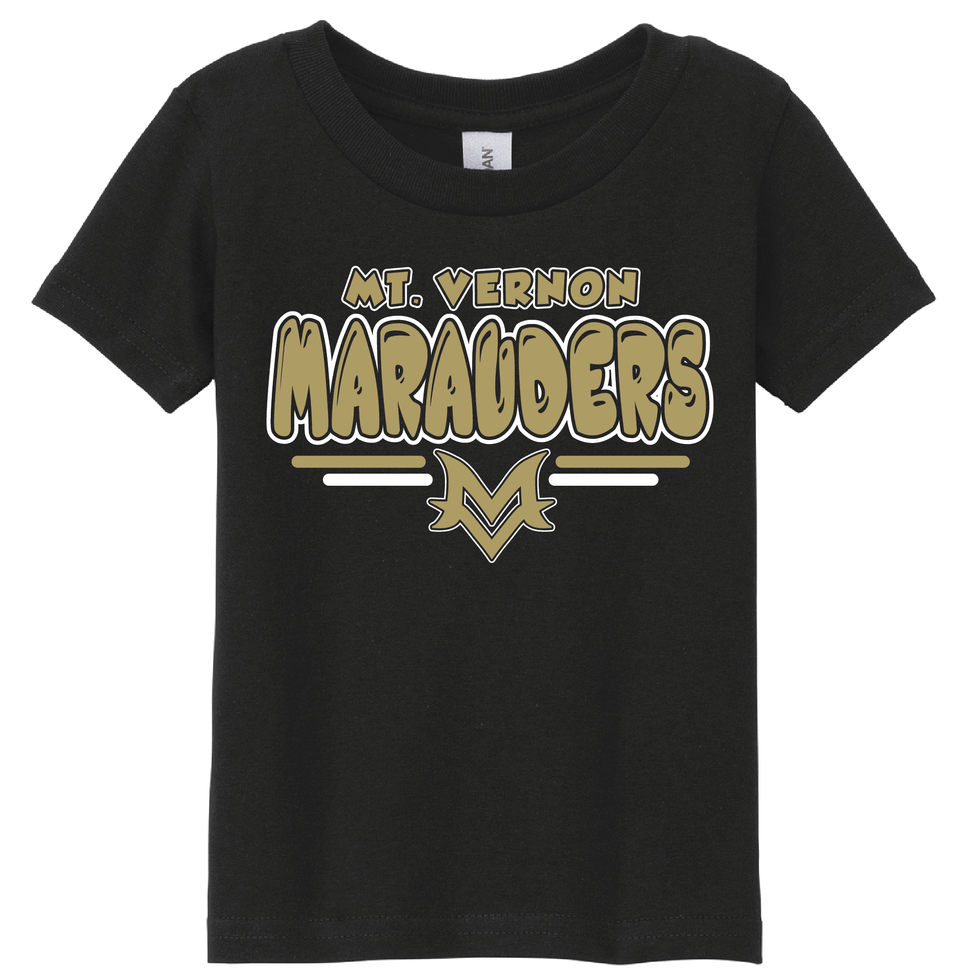 Mt Vernon Marauders Bubble Text Toddler Tee