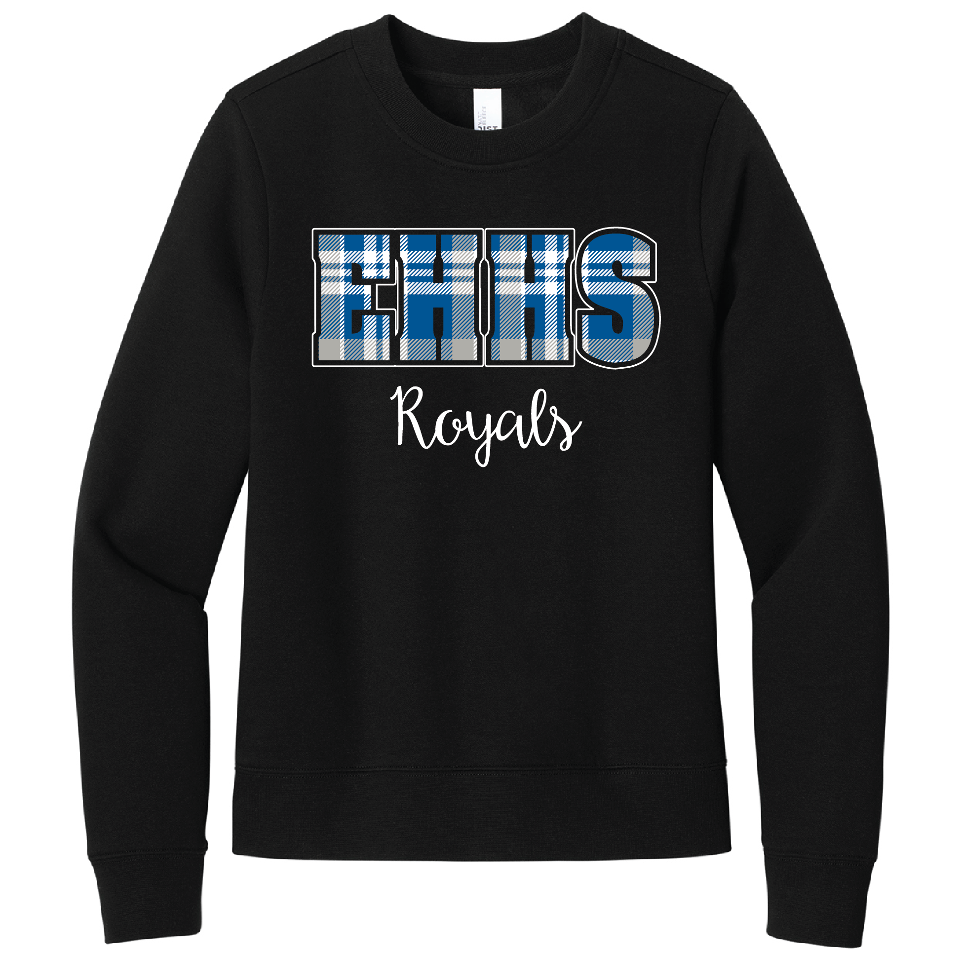 EHHS Royals Plaid Fleece Crew