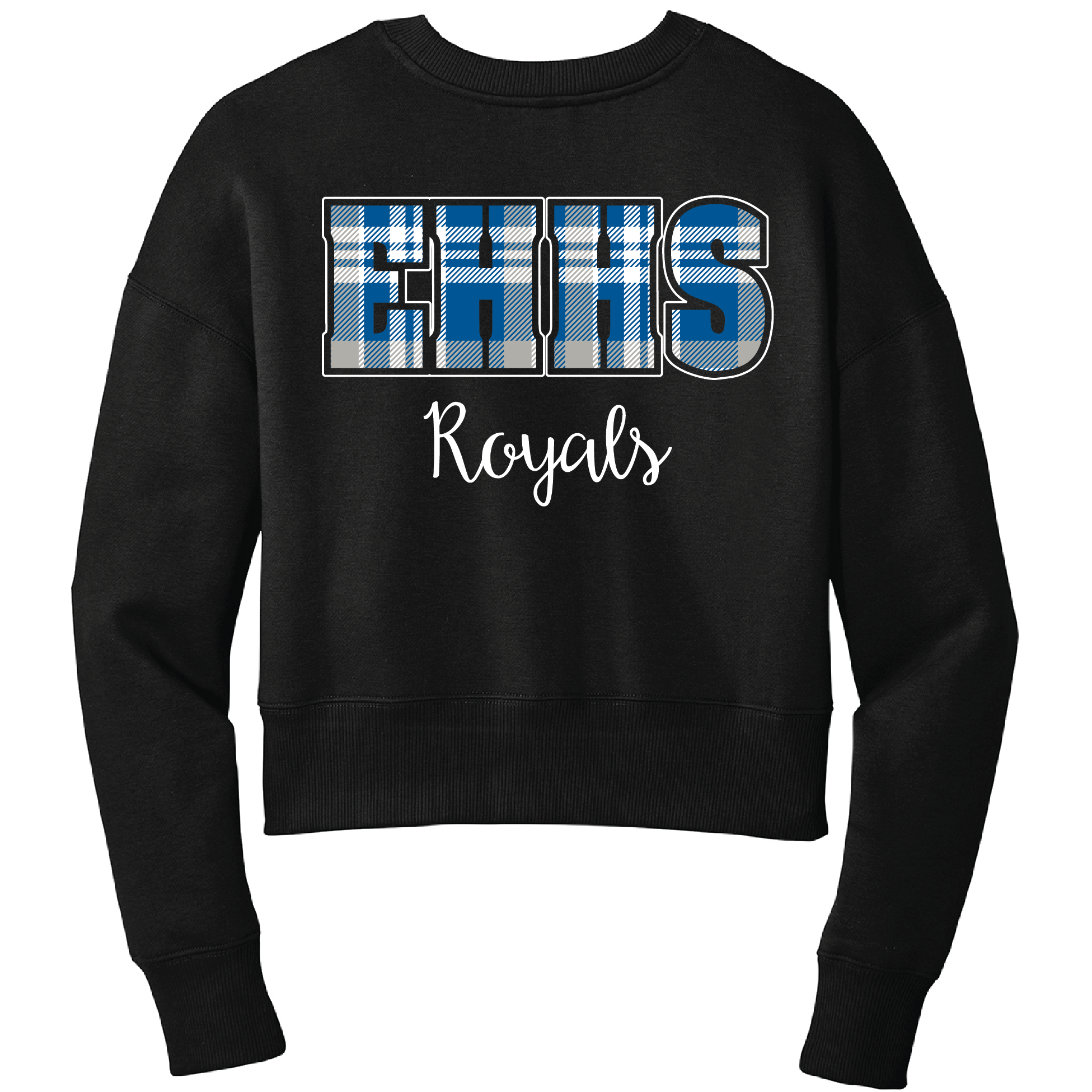 EHHS Royals Plaid Fleece Cropped
