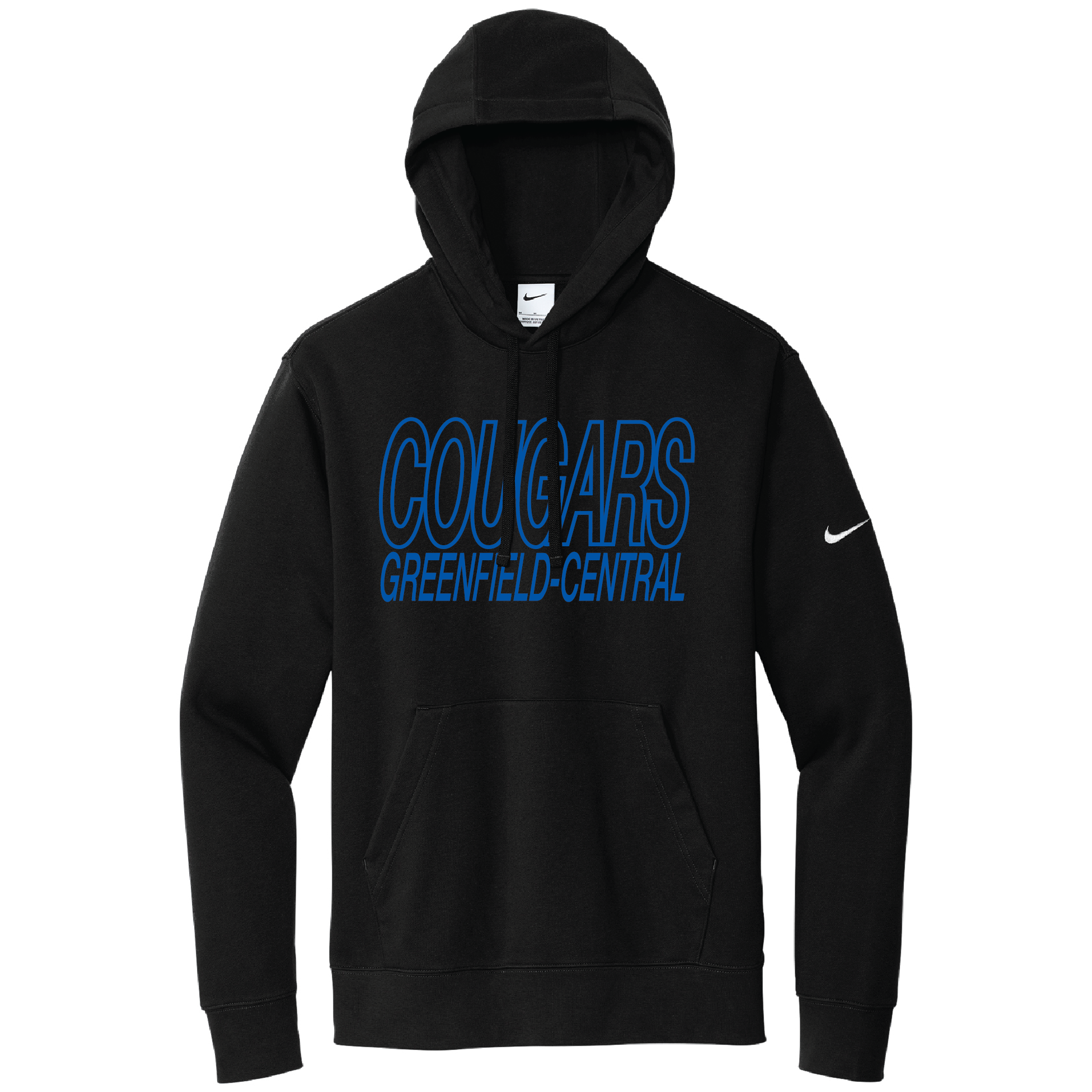 Greenfield Central Cougars Outline Nike Hoodie