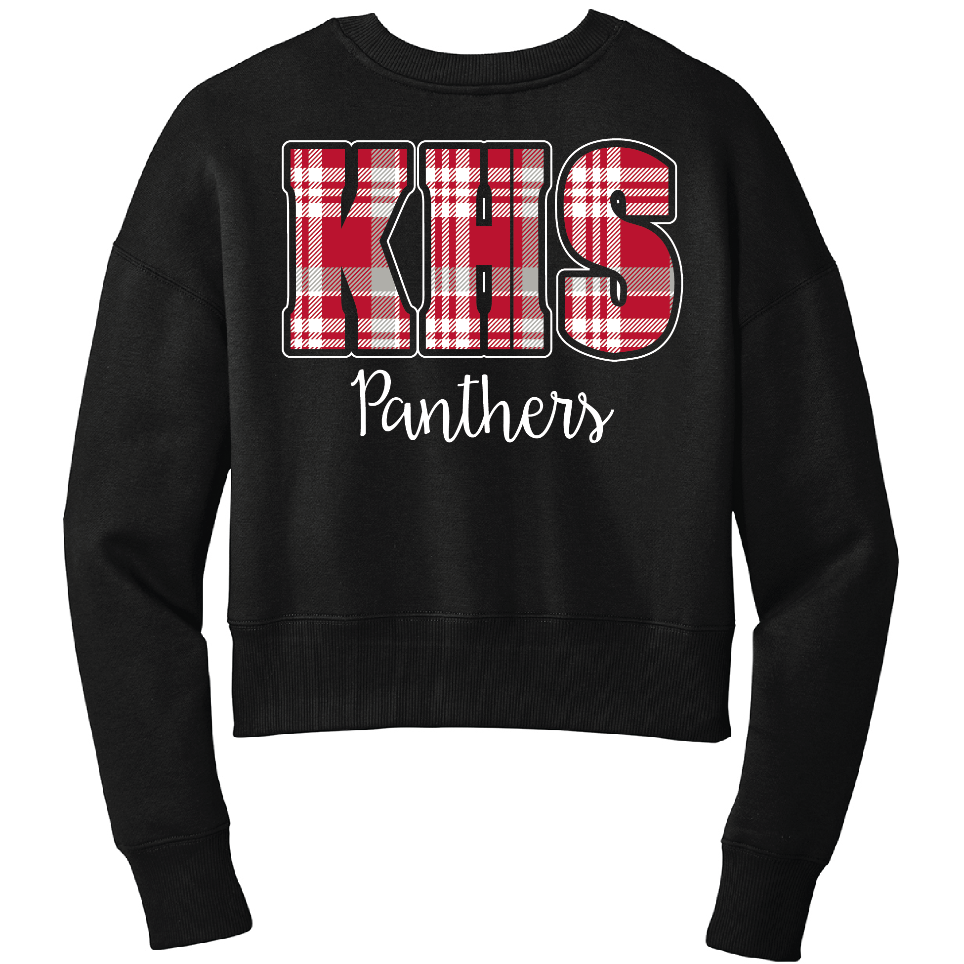 KHS Panthers Plaid Fleece Cropped