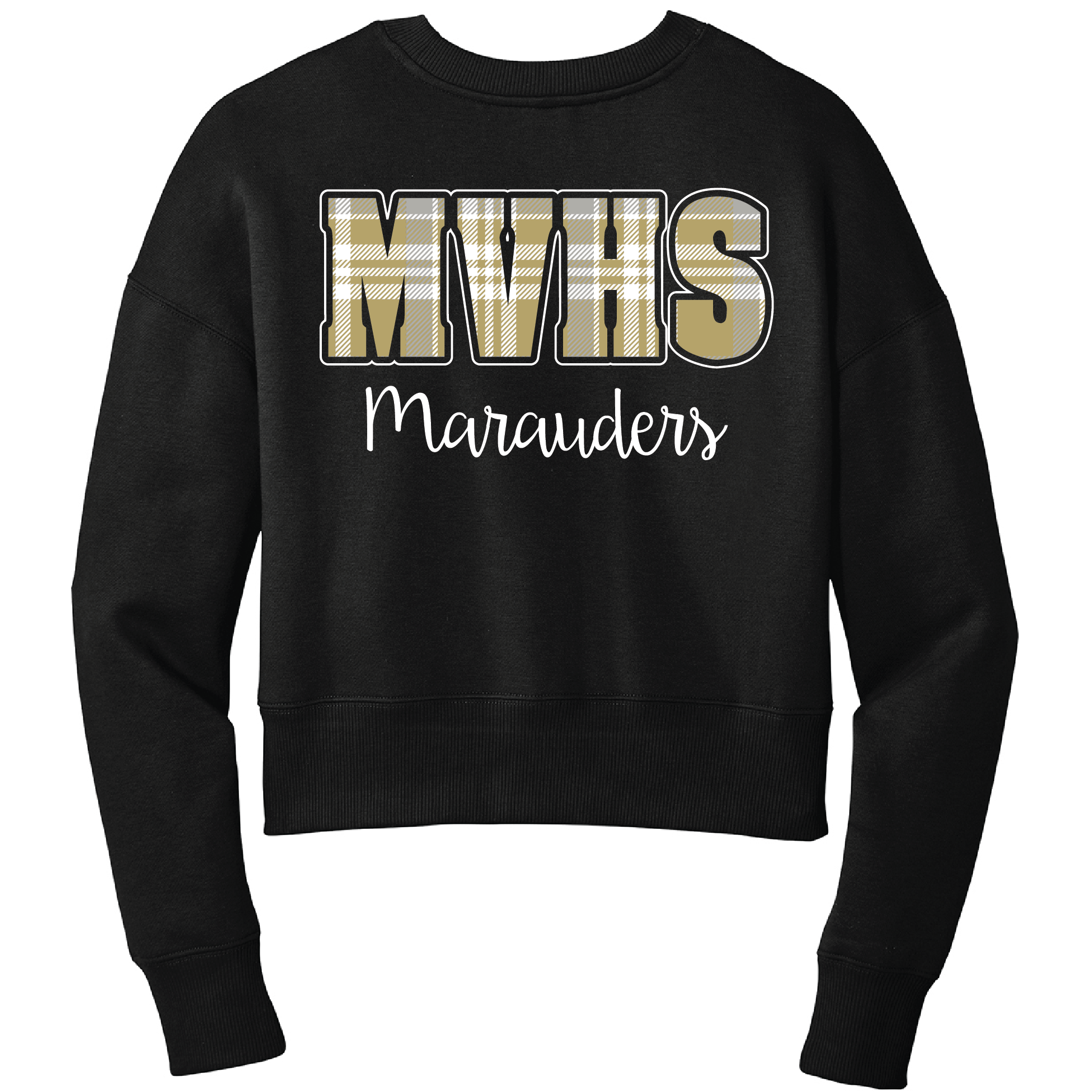 MVHS Marauders Plaid Fleece Cropped