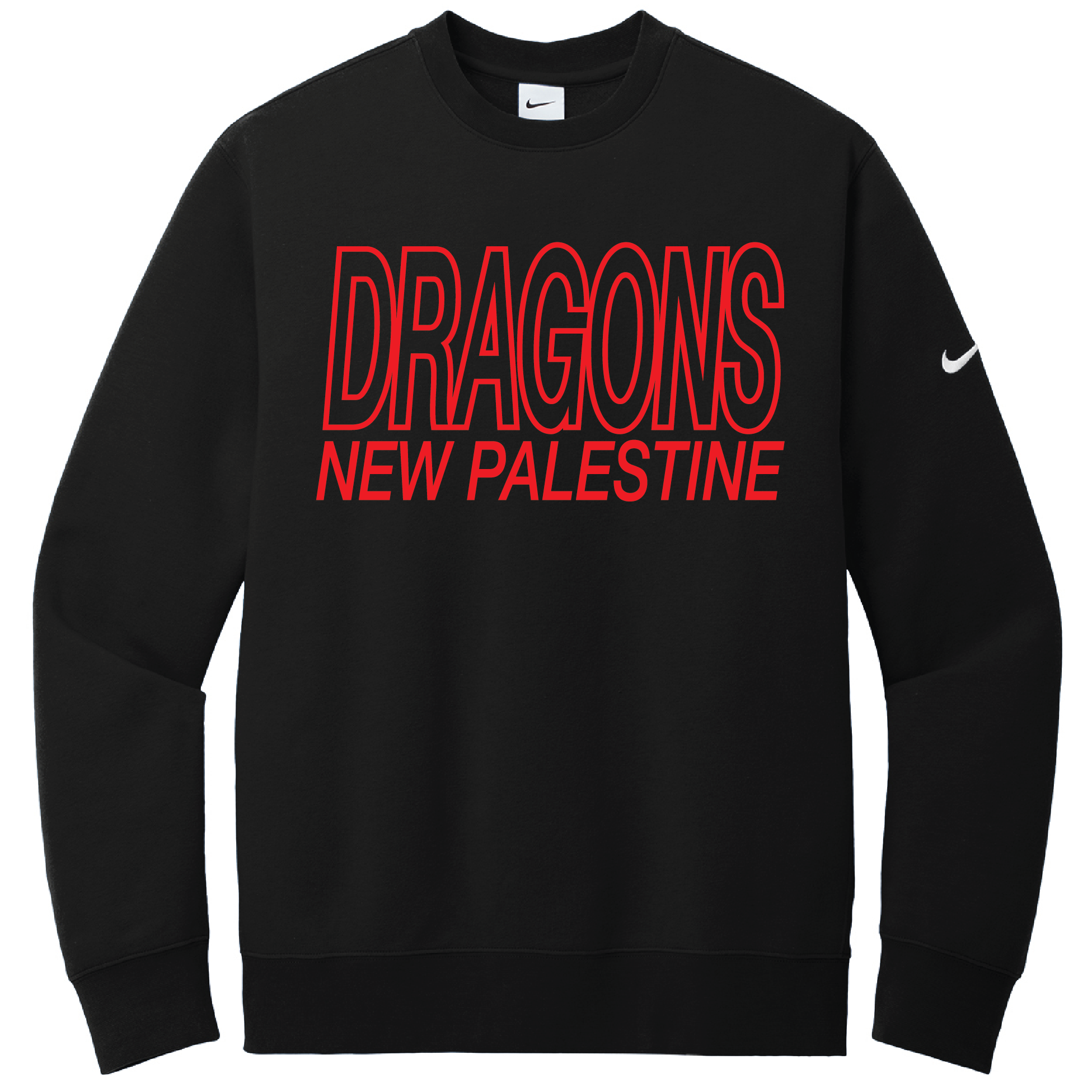 New Palestine Dragons Outline NIke Crewneck